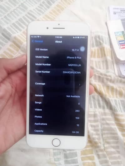 Apple iPhone 8 Plus,PTA approved, exchange possible