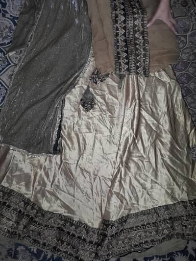 beautiful silk lehnga skirt and moonlight long shirt/choli with dupatt