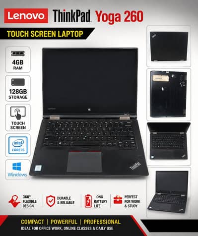 Lenovo Thinkpad Yoga260 core i5 6th Gen 4GB Ram 128GB SSD Touch Screen