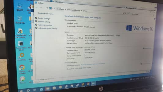 HP Laptop | AMD A8 Quad-Core | 8GB RAM | Windows 10 Pro