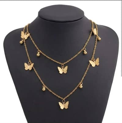 Beautiful Butterfly Necklace & Ear Cuff Set for Women