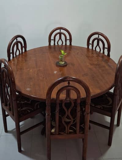 6 Seater Solid Wood Dining Set