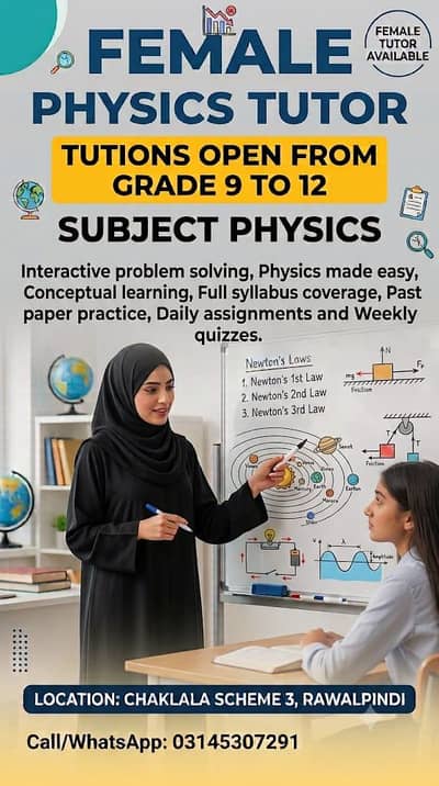 Female Physics tutor