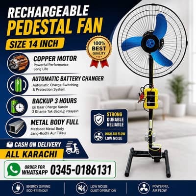 Charging Fan Rechargeable Fan 12 Volt DC Fan Stand Fan Table Fan