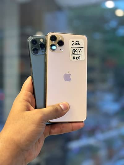 iPhone 11 Pro Max 256GB (Golden & Midnight Green Dual Sim) – 10/10