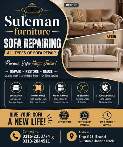 Suleman Furniture | Professional Sofa Repair & Restoration Services
