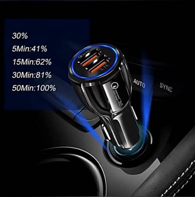 Universal 5V 2.4A Car Charger With 3 USB Ports