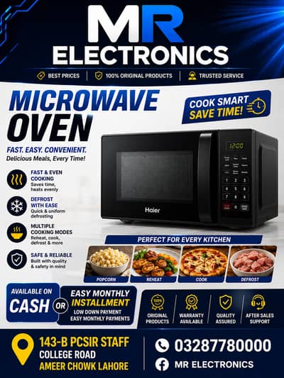 Microwave Oven/Dawlance, Haier, Panasonic, Samsung, LG,