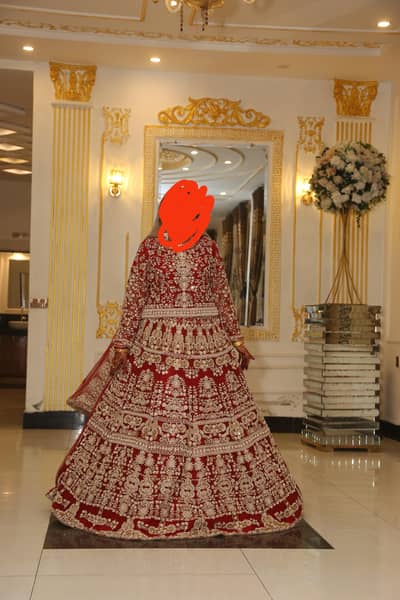 Bridal Wedding Dress for Sale – Premium Red & Gold Lehenga