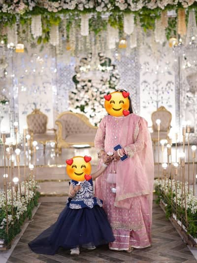 Beautiful pink party wear wedding dress3piece