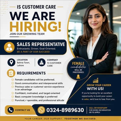 Sales Representatives Required |Male & Female | Jobs