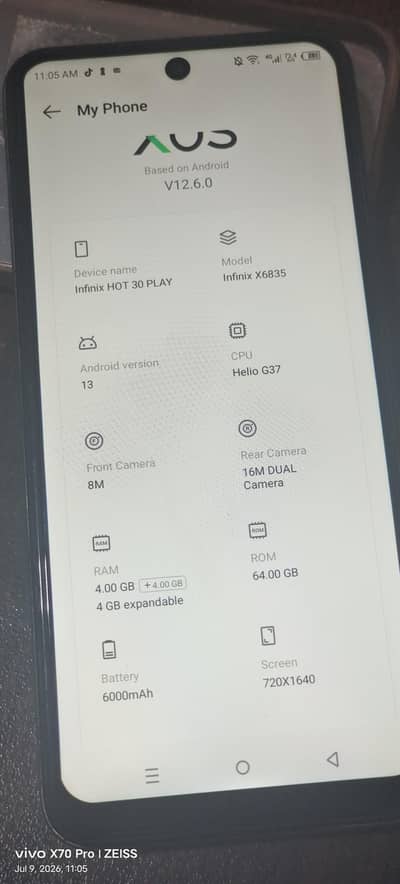 Infinix Hot 30 Play pta all okay no any fault with box