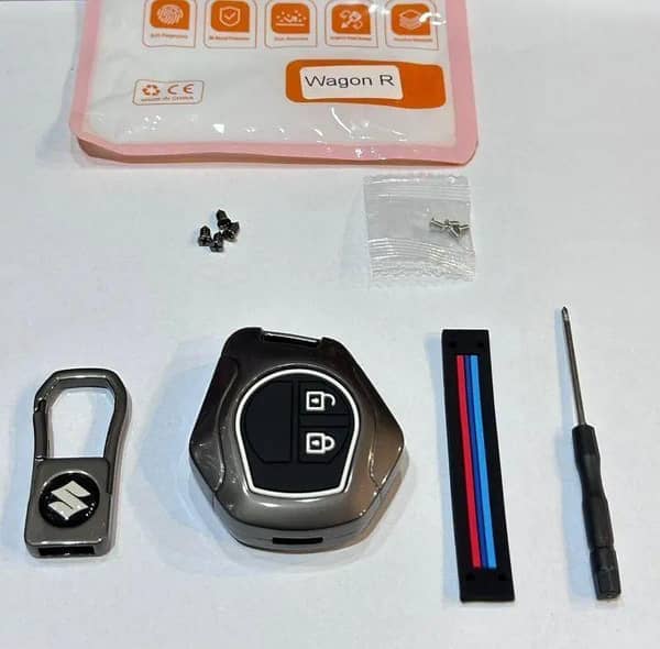 CAR SUZUKI WAGON R METAL KEY COVER DUST PROOF SCRSTCH PROOF LOOK ELEGANT