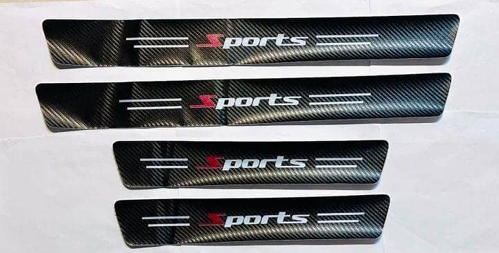 CAR 4pcs SPORTS protectors Car Carbon Door Sill Protector Sticker Accessories Car Door Sill Type: Carbon Fibre Sticker Material: Carbon Fibre Sticker