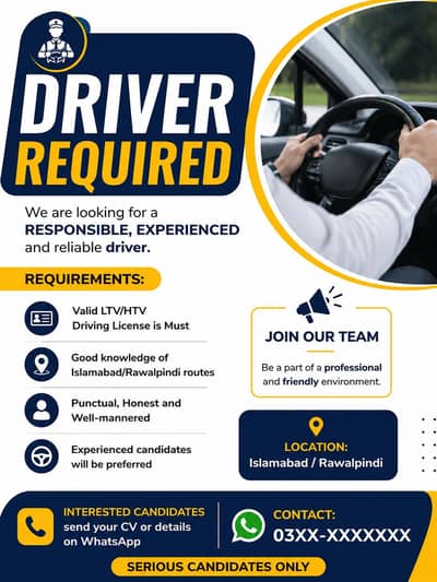 indrive k leya driver chahye