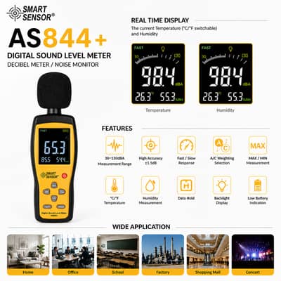 Sound noise level Meter price in pakistan AS844+ SMART SENSOR