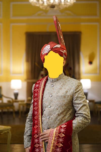 Branded Sherwani with matching kullah