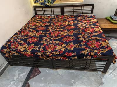 Ms steel double set bed
