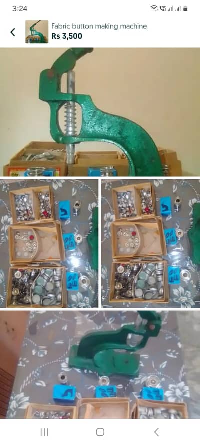 Fabric Button Making Machine