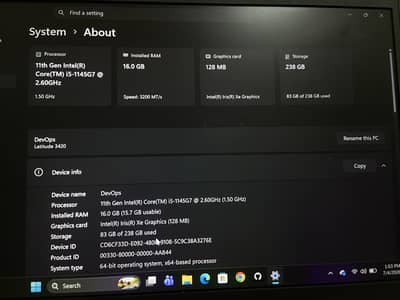 Dell latitude 3420 | Gen 11 | Core i5