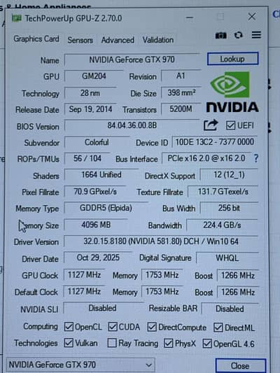 Nvidia GTX 970 4GB
