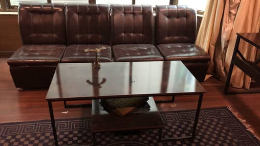 Office chairs tables sofas reception table 4000/-