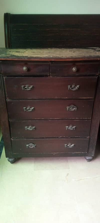 Double Bed with 2 side table & dressing & mattress