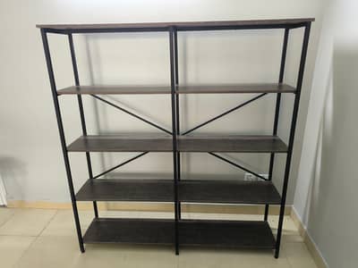 5 Tier Metal & Wood Shelf