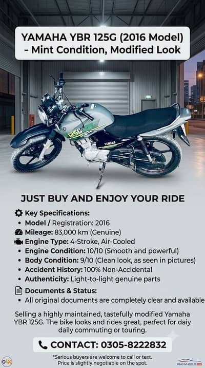 YBR 125G 2016  Modified (Grey Matt Colour)