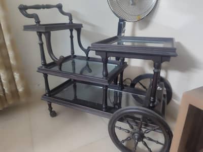 tea trolley and center table