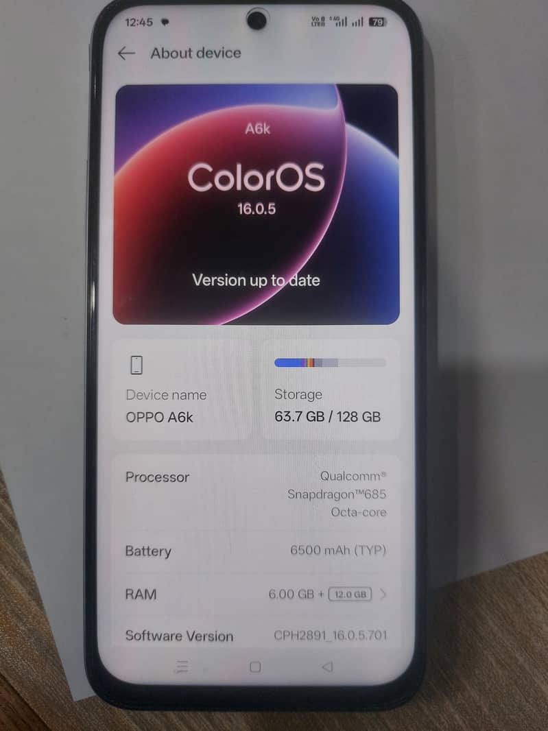 OPPO A6k 0