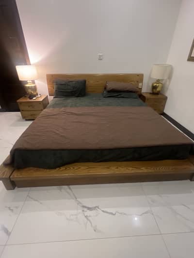Double Bed -  Solid Wood (with mattress)