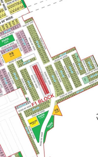 5 Marla Plots F1 Block Bahria Orchard Lahore