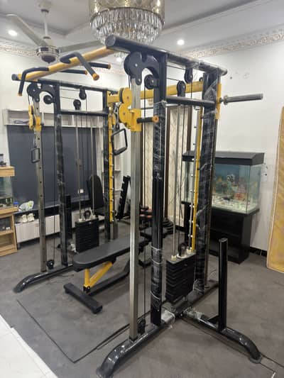 Home Gym Setup For Sale Gym Machine + Weights + Bench + Dumbbells