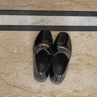 Premium Black Formal Shoes for Kids (9 Inches) – Excellent Condition