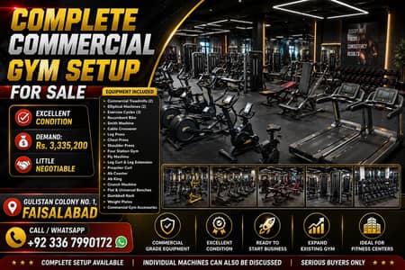 Commercial Gym | Gym Setup for sale | Complete Gym setup for sale