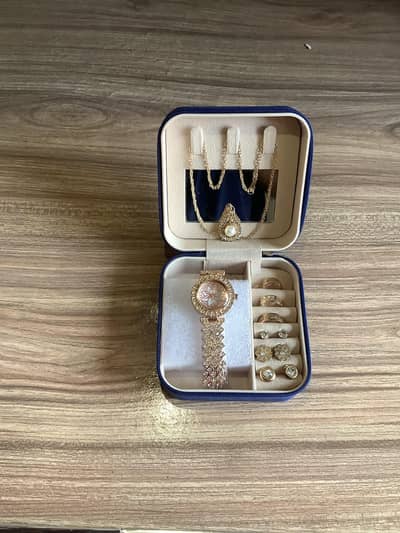 jewellery and watch set with box for girls