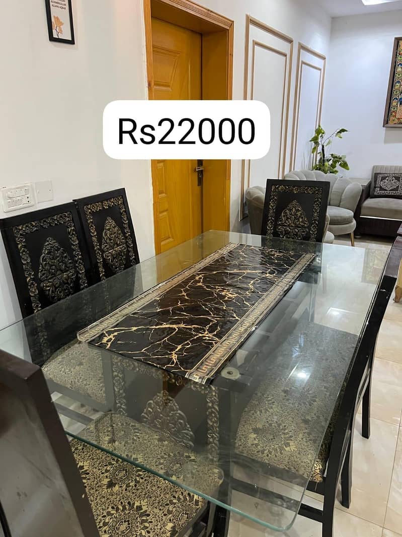 Dining Table (Chair Set) (L Shaped Sofa) (table) 1