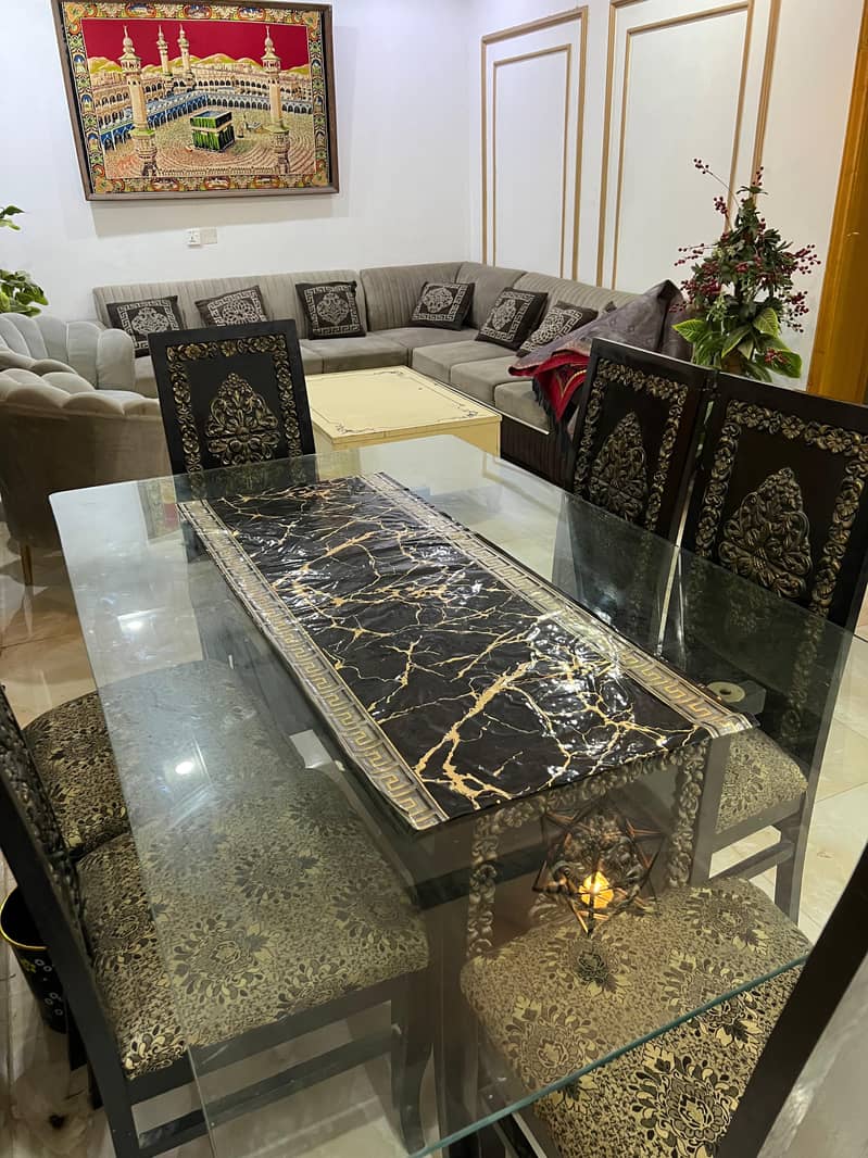 Dining Table (Chair Set) (L Shaped Sofa) (table) 5