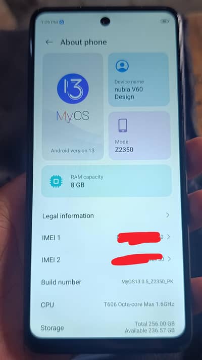 Nubia V60 8/256 1 Day Use