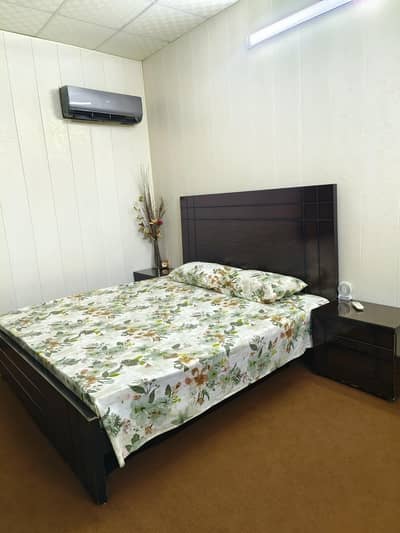 wooden bed