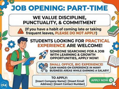 We're Hiring – Office Assistant (Male)