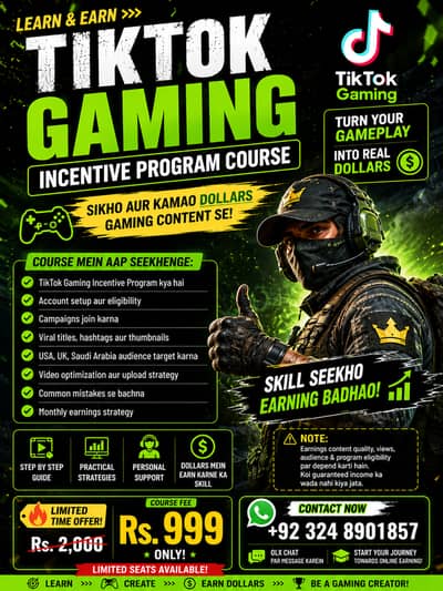TikTok gaming incentive program course