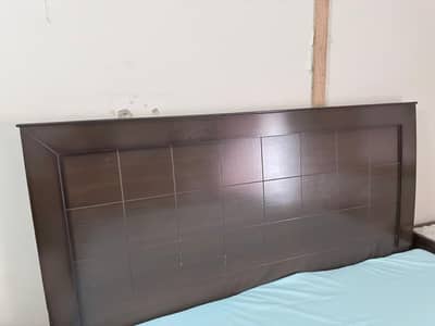 Bed , Wooden Bed , Complete Set , Solid bed , Bed side table