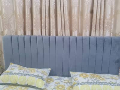 Grey King bed with 2 side tables
