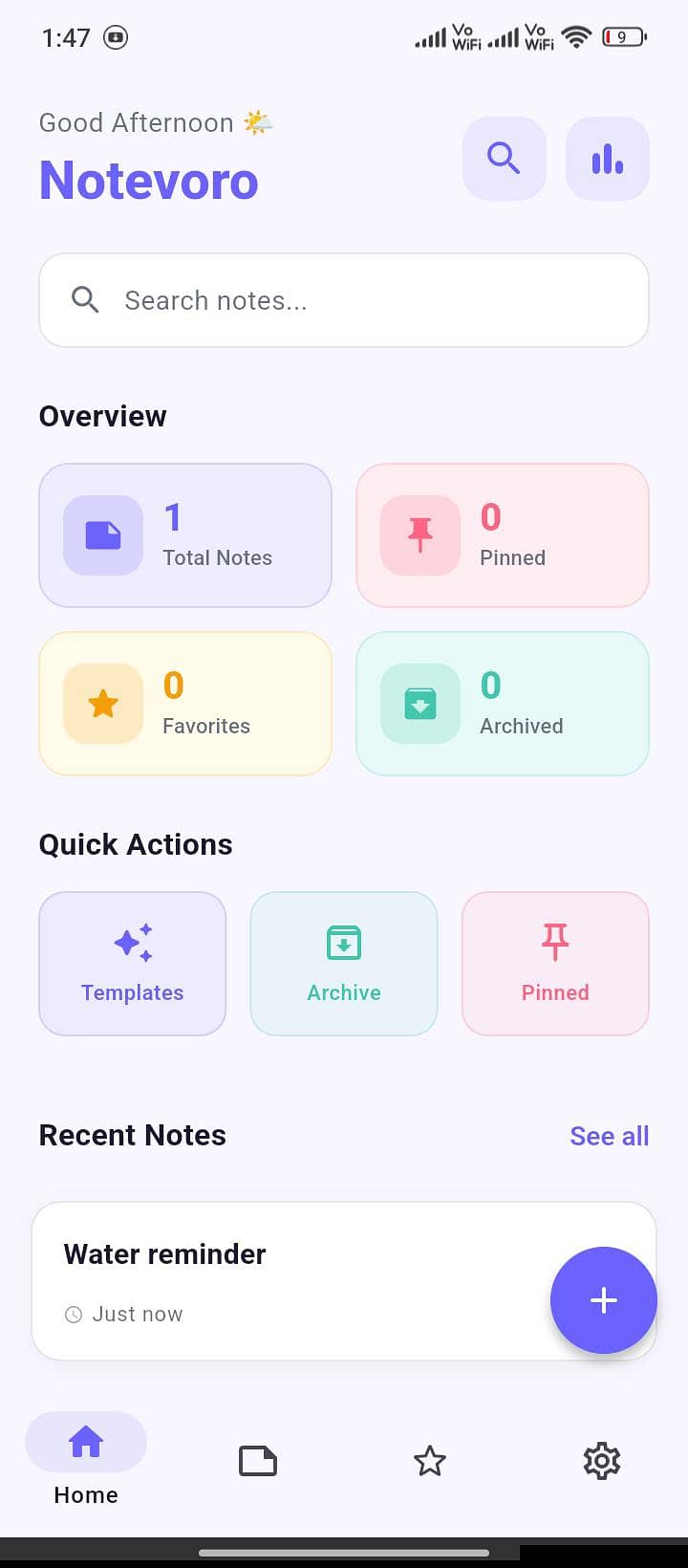 Notevoro Flutter Notes & Reminder App Source Code 0