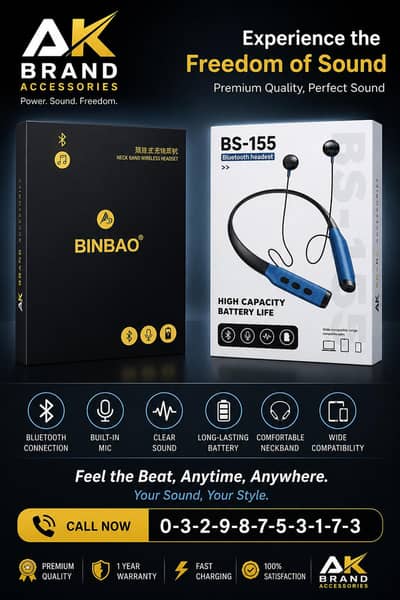AK Brand BS-155 Wireless Neckband