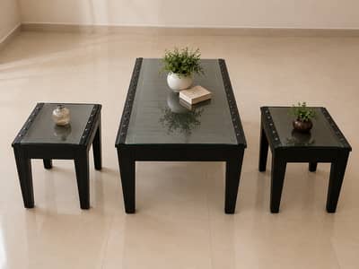 Coffe Table with Two side tables