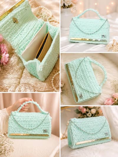 Handmade crochet ladies handbag brand new premium quality