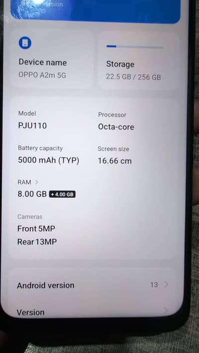 Oppo A2M 5G Ram 8+4 256GB